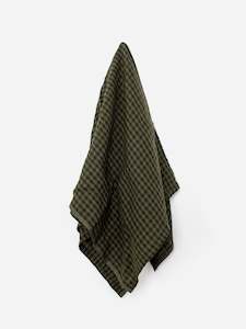 Tea Towels Aprons Wash Cloths: Sage Check Tea Towel