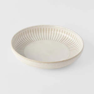 Ridged Alabaster High Rim Plate