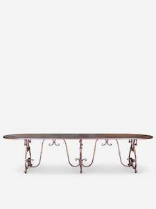 Dining Tables: Plasire Iron Table Rustic Finish