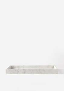 Decorative Objects: White Carrara Tray