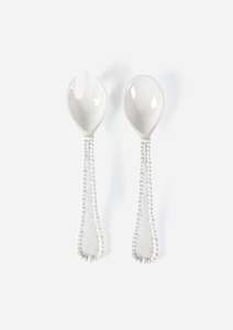 Cutlery Servers: Pearl Salad Servers