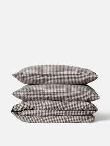 Cocoa Gingham Duvet Cover