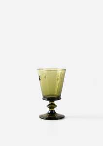 La Rochere Bee Wine Glass - Olive Green