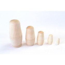 Paper Craft Wooden Toys: Plain russian dolls set (125) wooden toys