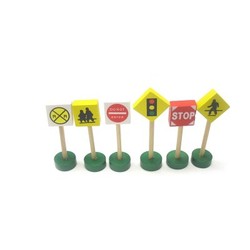 6-pack road signs (772) - train sets &amp. Vehicles wooden toys