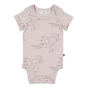 Burrow & Be Dino Roar Short Sleeve Bodysuit