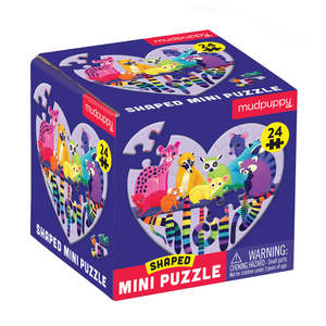 Wooden Puzzles: Mudpuppy Mini Shaped 24 piece Puzzle - Love in the Wild