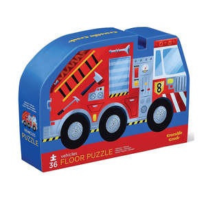Wooden Puzzles: Crocodile Creek 36pc Floor Puzzle Fire Truck