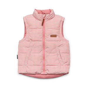 Winter Warmers: Crywolf Reversible Eco Vest - Rose Gingham