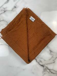 Crinkle Cotton - Burnt Orange