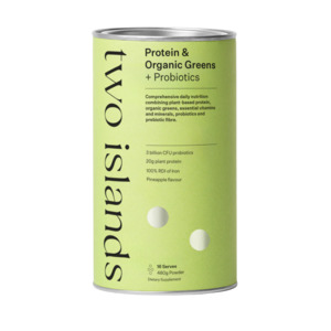 Products: TWO ISLANDS Protein & Organic Greens + Probiotics - NOURISHER
