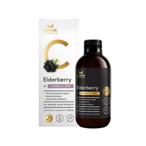 Products: HARKER HERBALS Elderberry + Vitamin C + Zinc - NOURISHER
