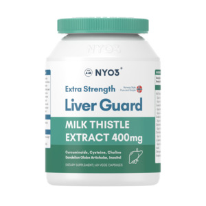 NYO3 Extra Strength Liver Guard Milk Thistle Extract 649mg 60 Veg Capsules