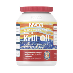 Kids Health: NYO3® MUNCH CLASSIC 1892 Antarctic Krill Oil Softgels 425mg 30's