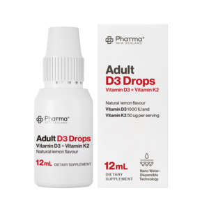 Phatma New Zealand: Phatma® New Zealand Adult D3 Drops | Vitamin D3 + K2 | 12mL
