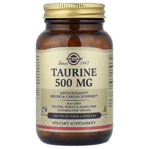 Fat Metabolism: Solgar Taurine 500mg 50 Vege Capsules