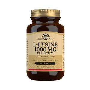 Fat Metabolism: Solgar L-Lysine 1000mg 50 Vege Capsules