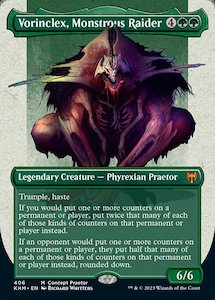 Phyrexia All Will Be One: Vorinclex, Monstrous Raider (Borderless Concept Praetors) [Phyrexia: All Will Be One]