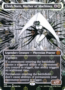 Elesh Norn, Mother of Machines (Borderless Manga Step-and-Compleat Foil) [Phyrex&hellip;