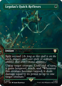 Mtg Singles Instock: Legolas's Quick Reflexes (Borderless) [The Lord of the Rings: Tales of Middle-Earth Commander]