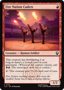 Mtg Singles Instock: Fire Nation Cadets [Avatar: The Last Airbender]