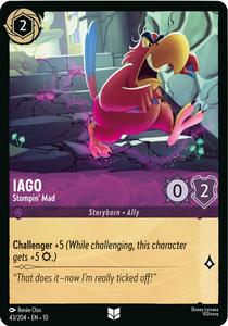 Disney Lorcana Tcg Singles: Iago - Stompin' Mad (43/204) [Whispers in the Well]