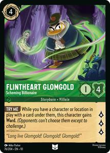 Disney Lorcana Tcg Singles: Flintheart Glomgold - Scheming Billionaire (76/204) [Whispers in the Well]