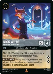 Disney Lorcana Tcg Singles: Nick Wilde - Persistent Investigator (187/204) [Whispers in the Well]