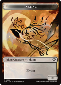 Mtg Singles Instock: Inkling (0006) // Spirit (0010) Double-Sided Token [Secrets of Strixhaven Tokens]