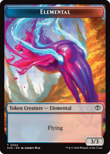Elemental (0002) // Treasure Double-Sided Token [Secrets of Strixhaven Tokens]