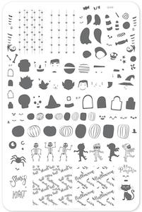 Large Stamping Plates: Dancing Skeletons CjSH23 *CLEARANCE*