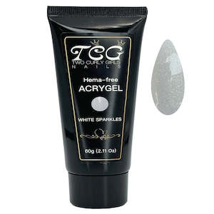 Nsi Poly Paste: 60g Acrygel White Sparkles