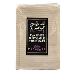 White Disposable Table Mats 10pk
