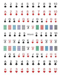 Nail Stickers: WG648 Playing Cards Nail Stickers
