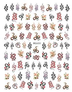 Nail Stickers: WG600 Snake Nail Stickers