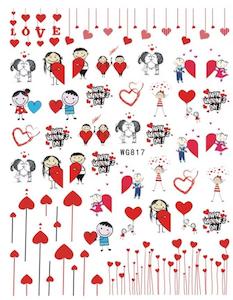 WG817 Valentine Nail Stickers