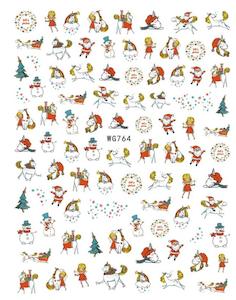 WG764 Christmas Nail Stickers
