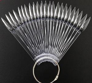 Product Displays: 40 ct Stiletto Fan Display Clear