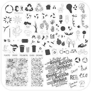 Medium Stamping Plates: Recycle This CjS183 *CLEARANCE*