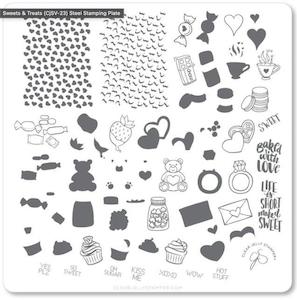 Medium Stamping Plates: Sweets & Treats CjSV23 *CLEARANCE*