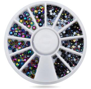 Rhinestones: Black AB Colour Rhinestone Wheel