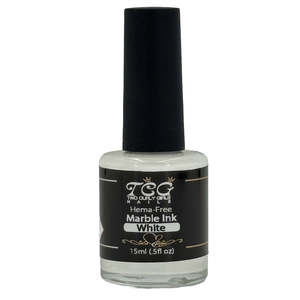 Nail Art Gels Paints: HEMA-Free Marble Ink White 15ml | Create Stunning Marble & Watercolour Effects