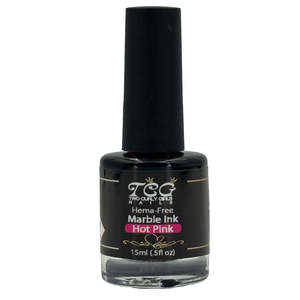 Nail Art Gels Paints: HEMA-Free Marble Ink Hot Pink 15ml | Create Stunning Marble & Watercolour Effects