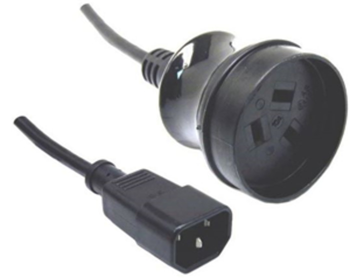 Turns IEC socket on UPS into standard 3 pin mains socket, 500mm in length, OEM (&hellip;