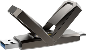 Products: NT03US5C-128G-32TA, Netac US5 USB3.2+TypeC Solid State Flash Drive 128GB, up to 550MB/500MB/s