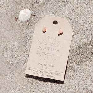 Jewelry: Pink Quartz Silver Studs