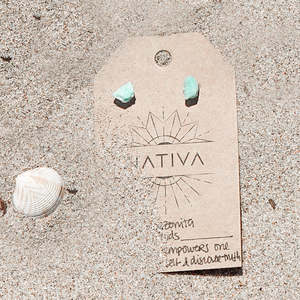 Jewelry: Amazonita Silver Studs