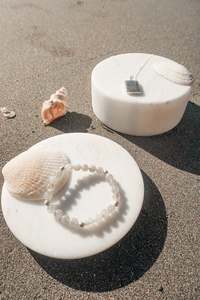 Jewelry: Moonstone and Silver bead bracelet