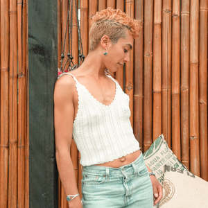 Clothing: Knit Top White