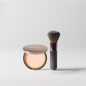 Flawless Pressed Powder Foundation & Brush Duo